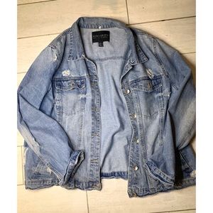 Plus size denim jacket
